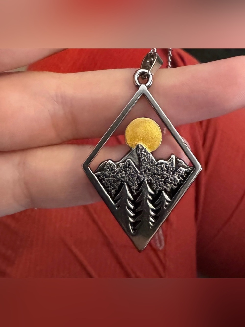 Mountain Range Wilderness Themed Necklace